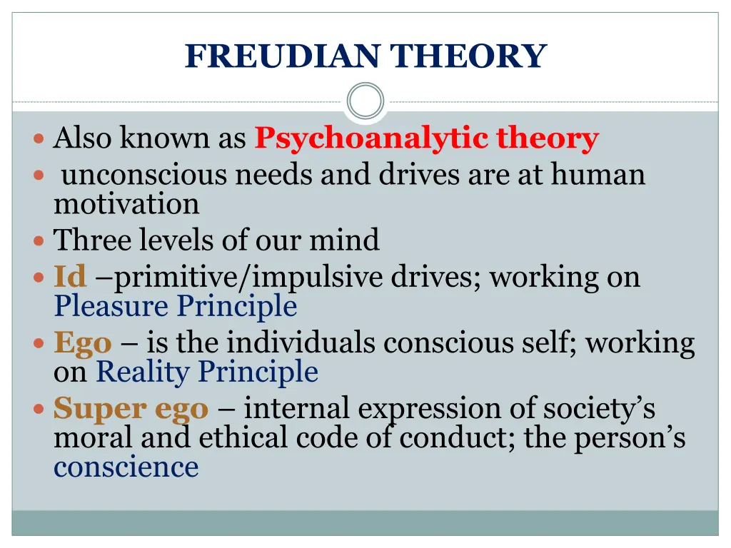 freudian theory