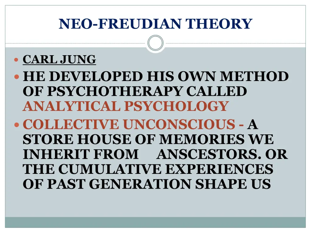 neo freudian theory 1