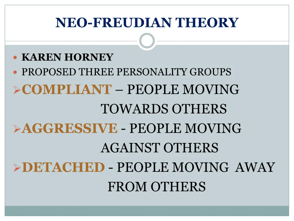 neo freudian theory