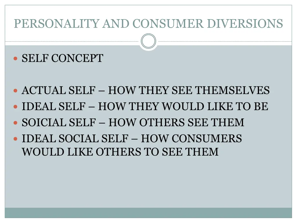 personality and consumer diversions 4