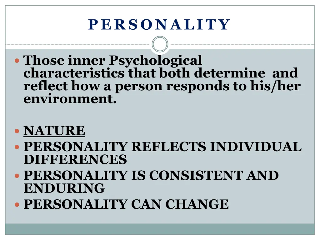 personality
