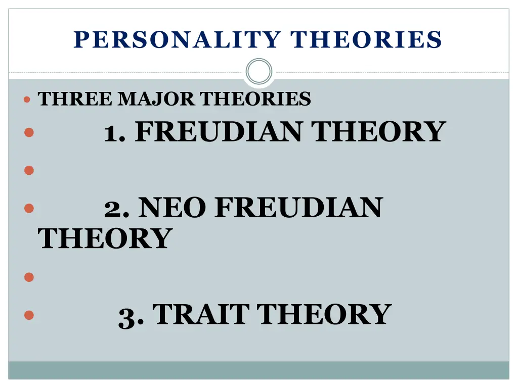 personality theories