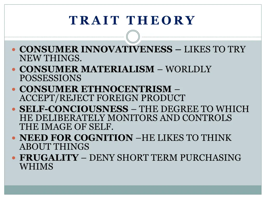 trait theory