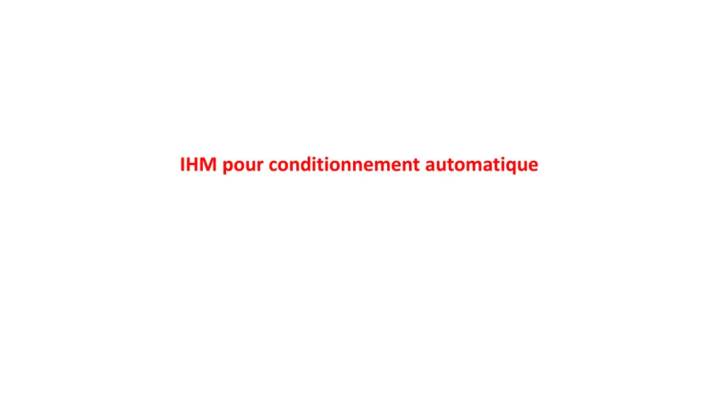 ihm pour conditionnement automatique