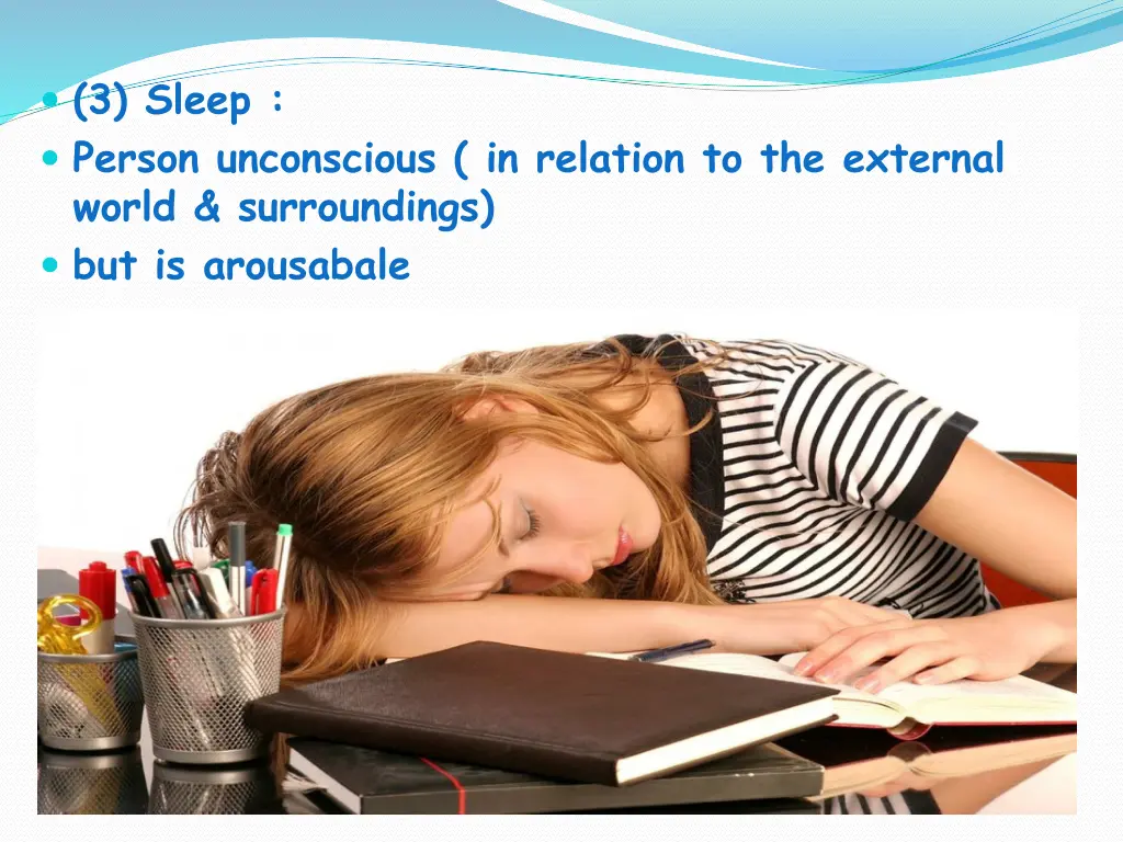 3 sleep person unconscious in relation