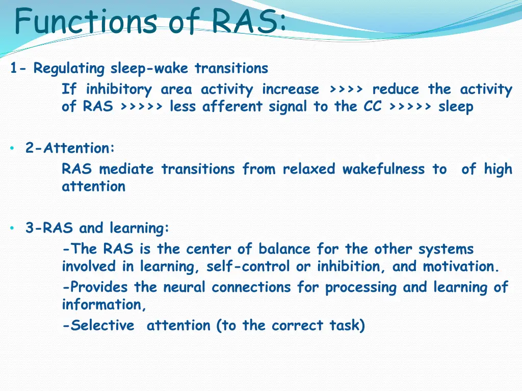 functions of ras
