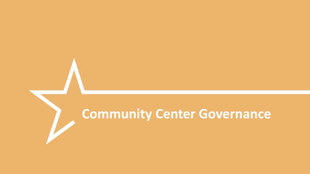 community center governance