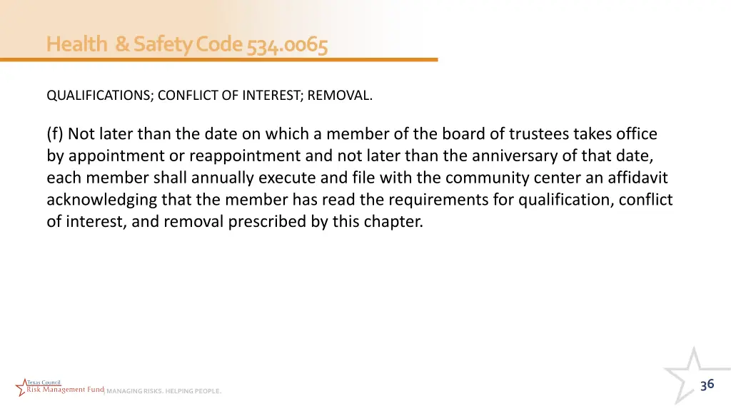 health safety code 534 0065