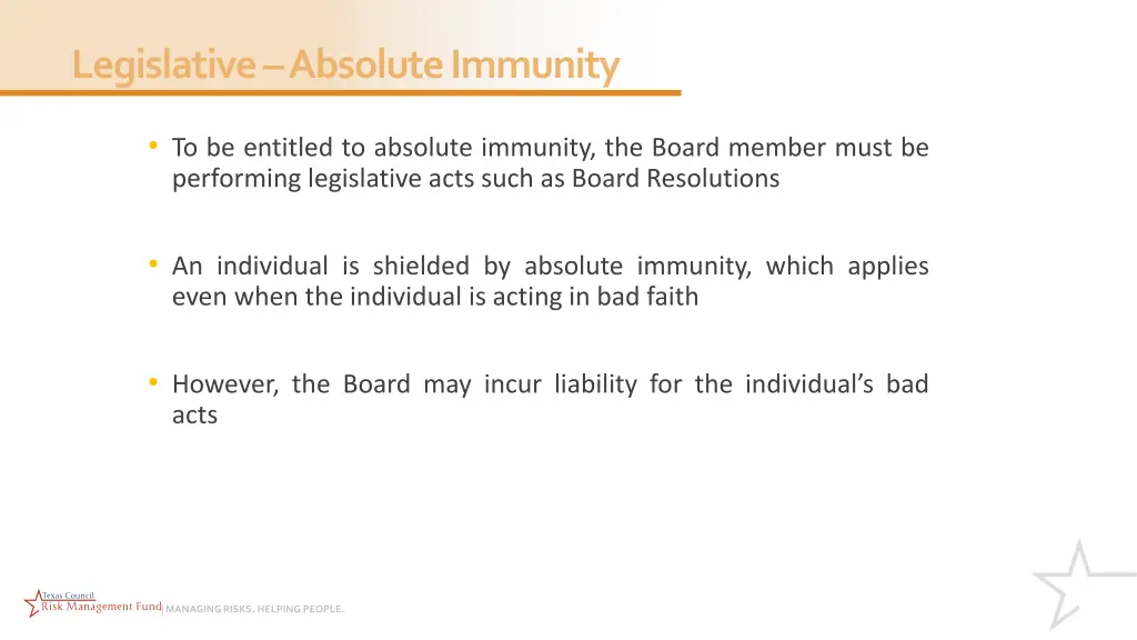 legislative absolute immunity