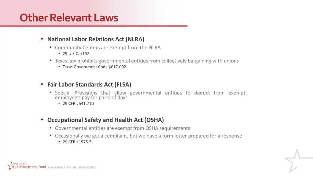 other relevant laws 1