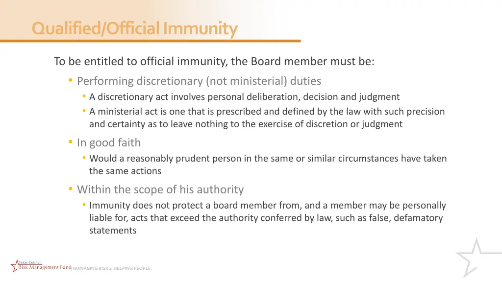 qualified official immunity