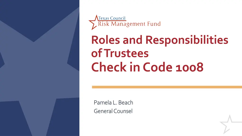 roles and responsibilities of trustees check