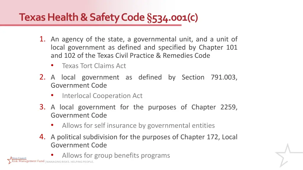 texas health safety code 534 001 c