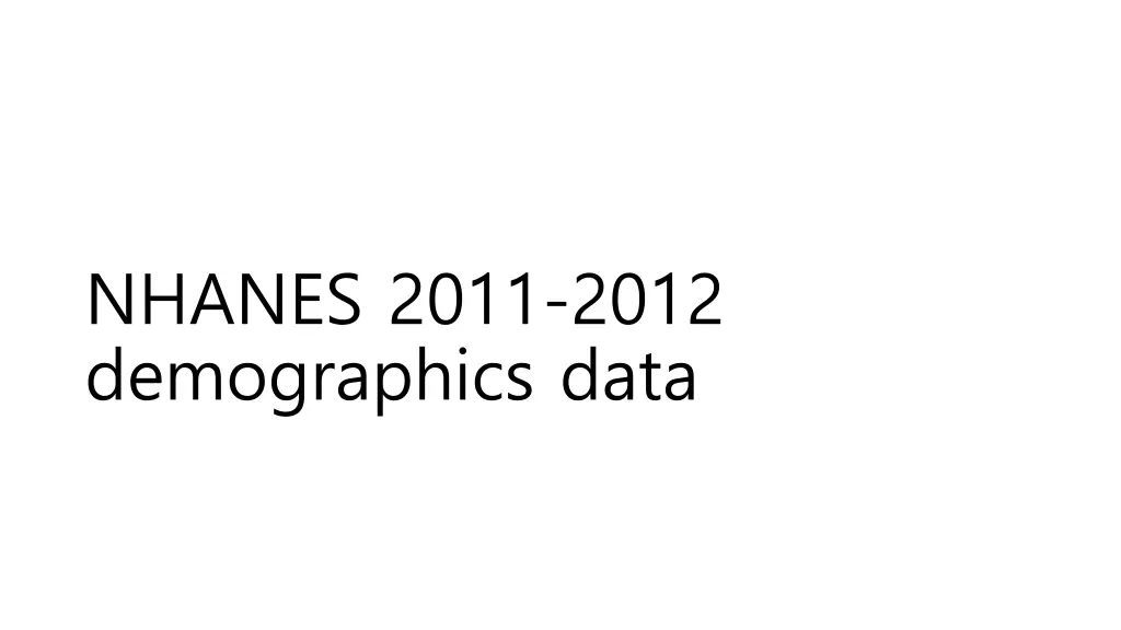 nhanes 2011 2012 demographics data