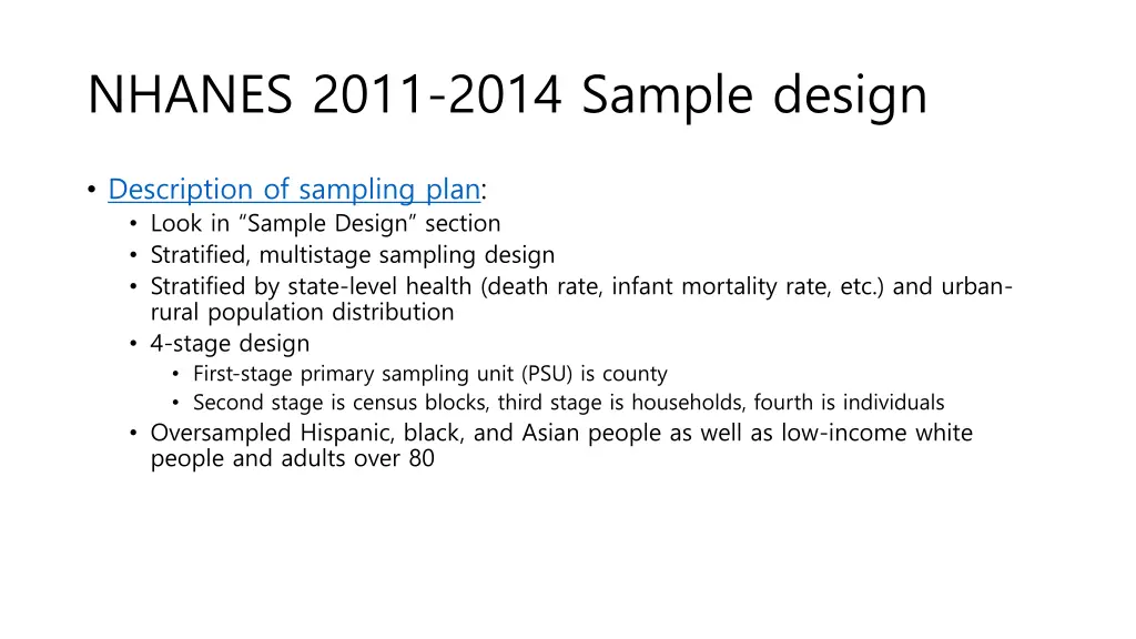 nhanes 2011 2014 sample design