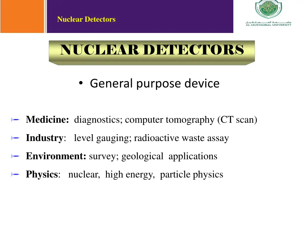 nuclear detectors