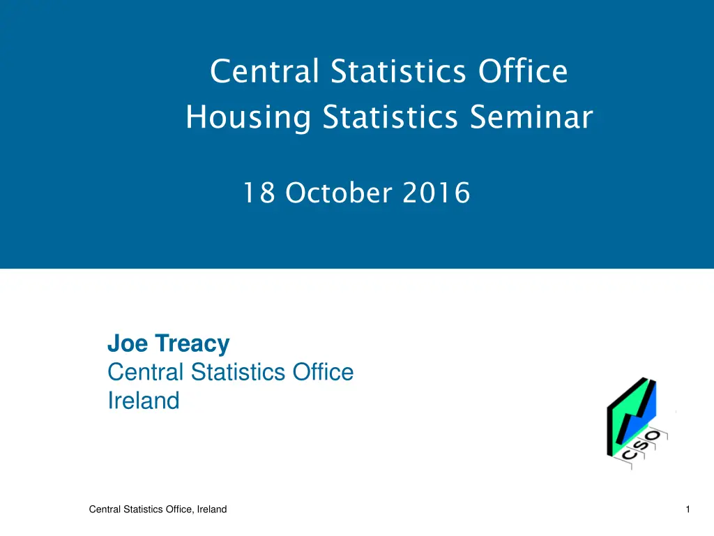 central statistics office housing statistics