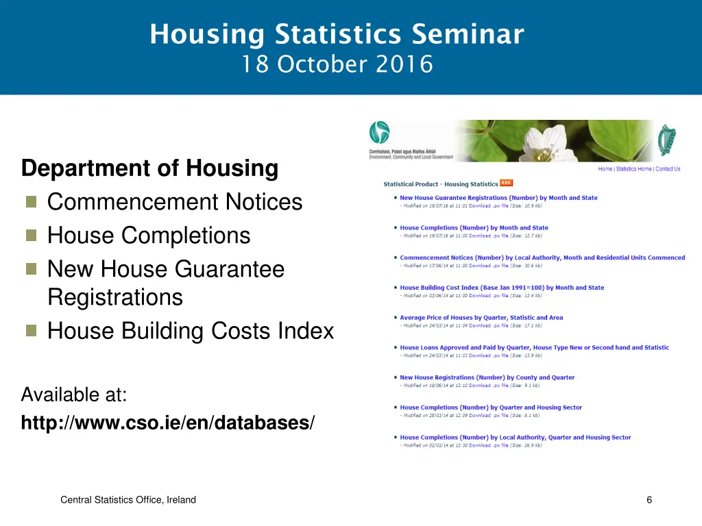 housing statistics seminar 18 october 2016 4