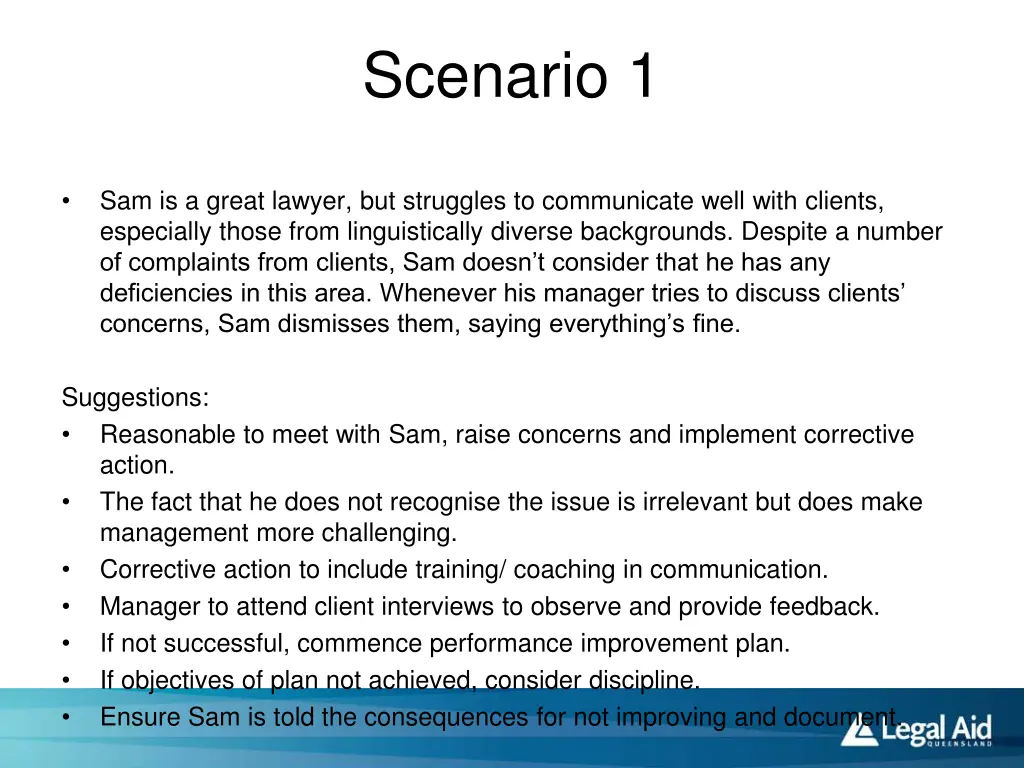 scenario 1