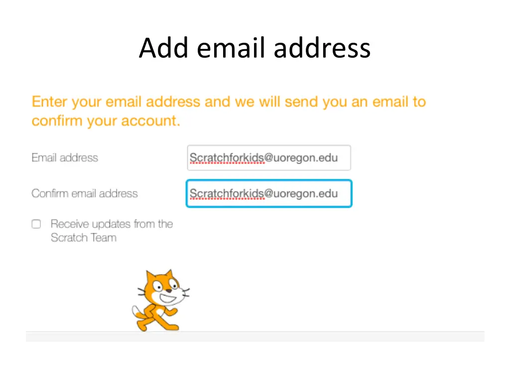 add email address