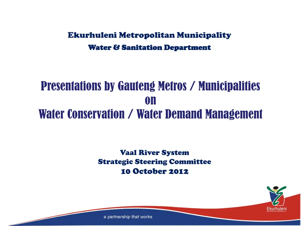 ekurhuleni metropolitan municipality water