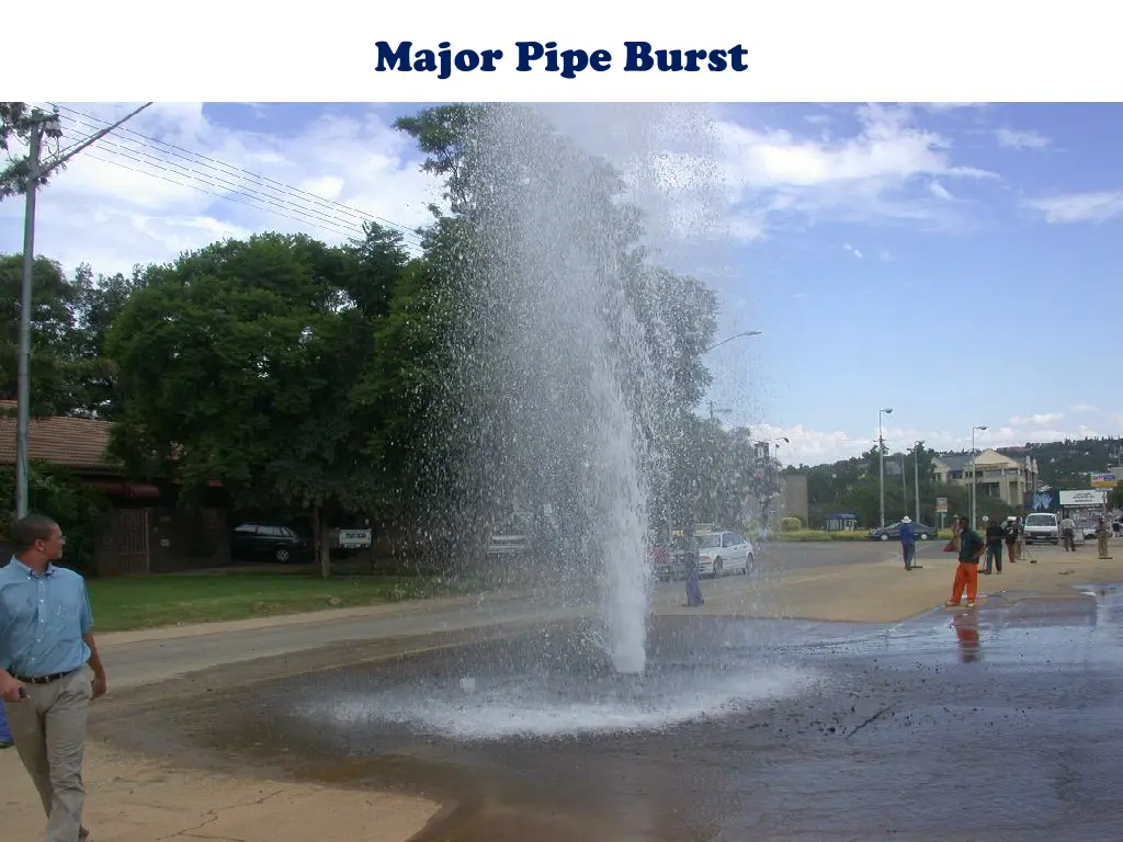 major pipe burst