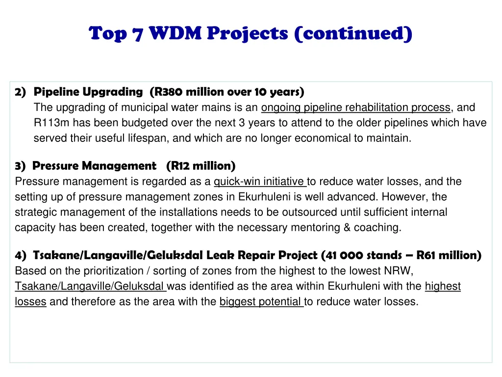 top 7 wdm projects continued