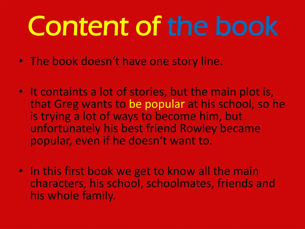 content content of of the