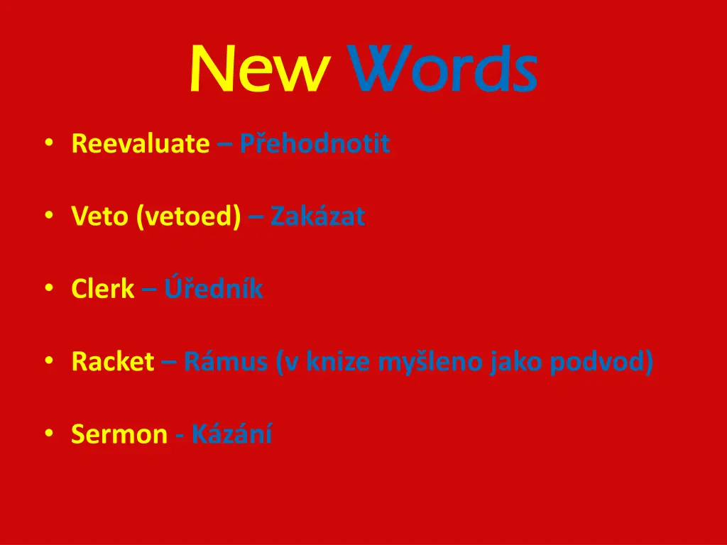new new words words