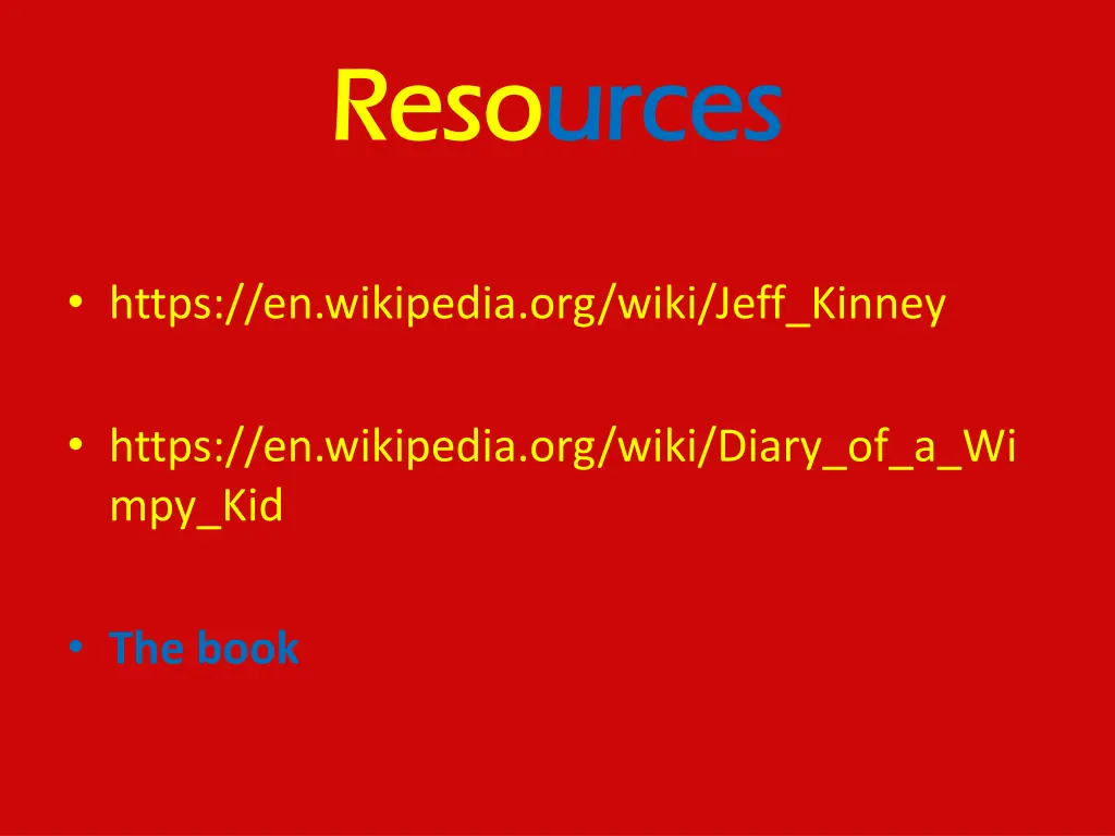 reso resources urces