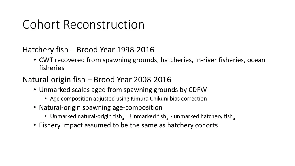 cohort reconstruction 1