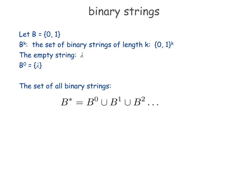 binary strings