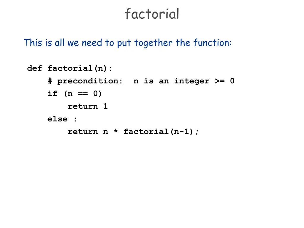 factorial