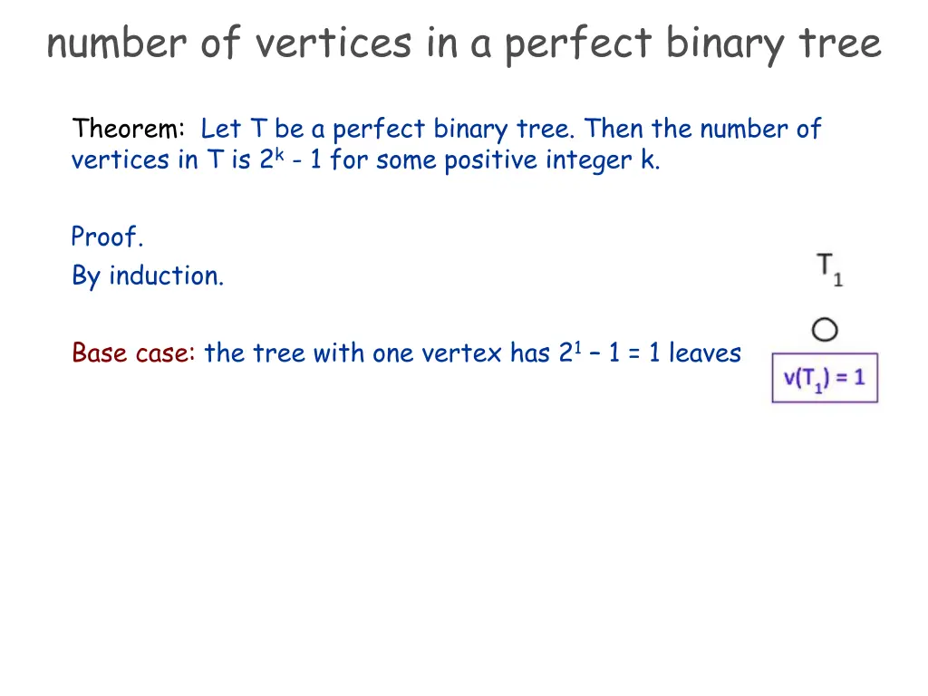 number of vertices in a perfect binary tree 1