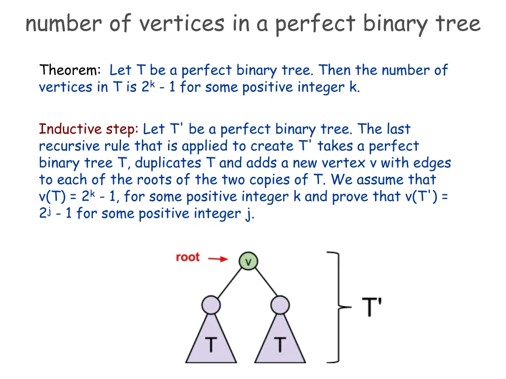 number of vertices in a perfect binary tree 2