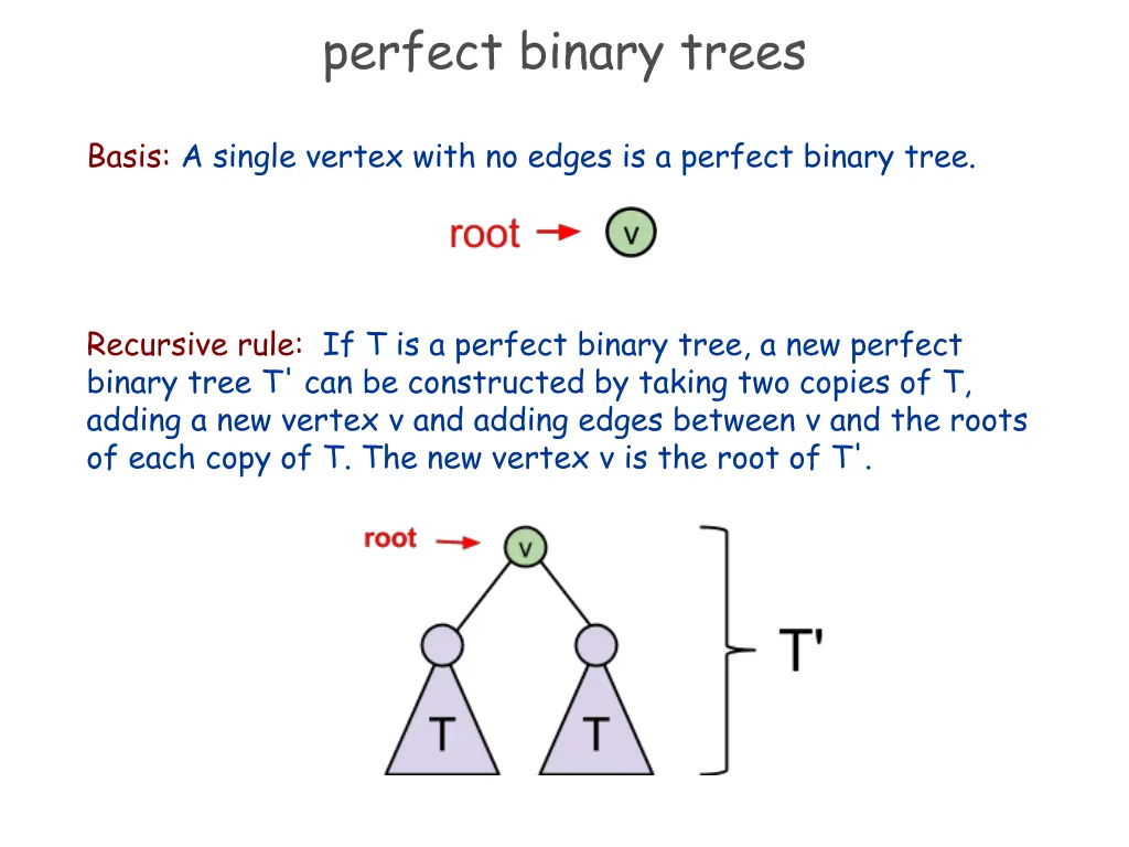 perfect binary trees