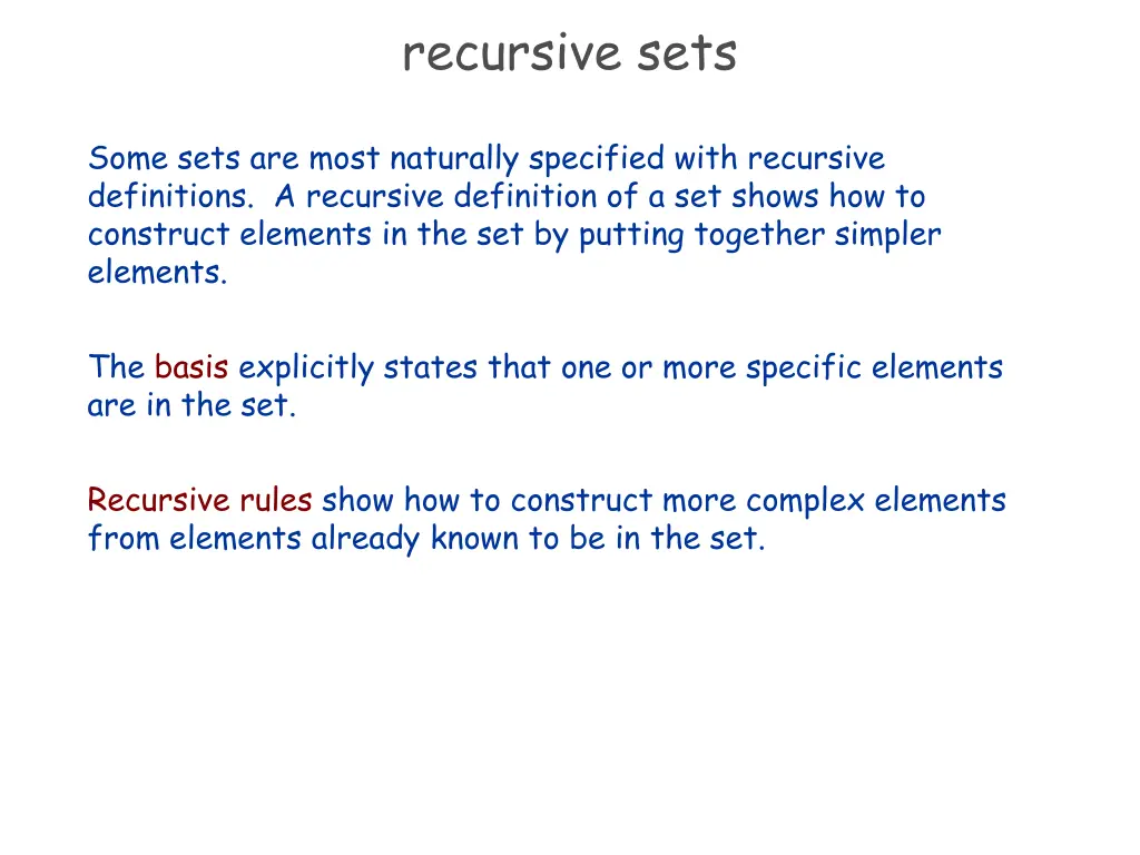 recursive sets 3