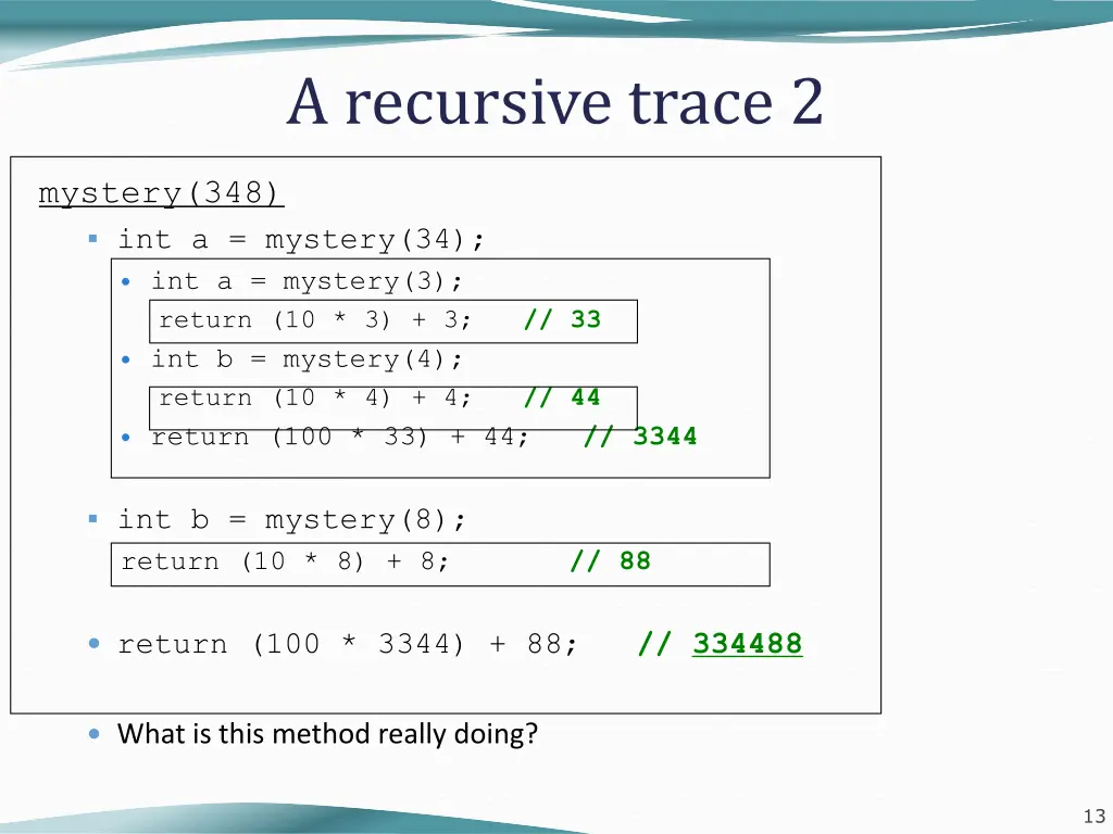 a recursive trace 2
