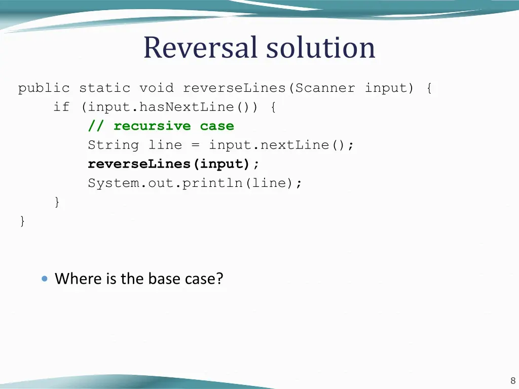 reversal solution