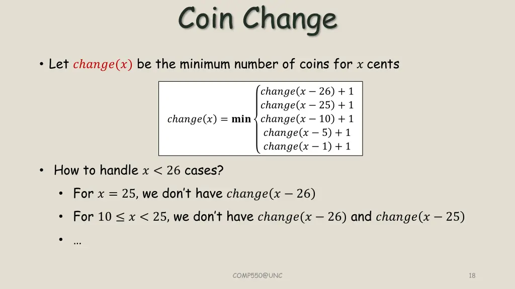 coin change 5