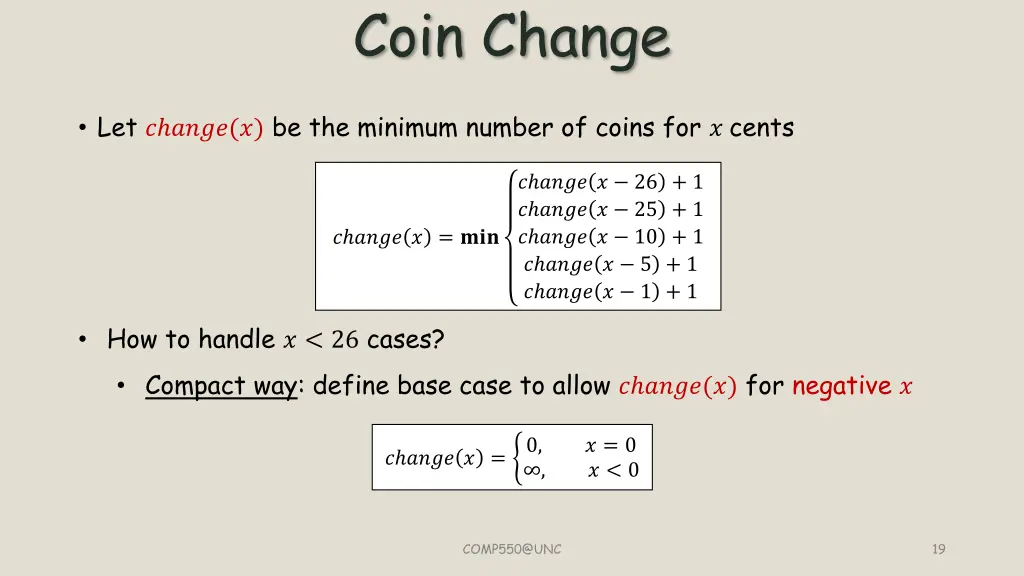 coin change 6