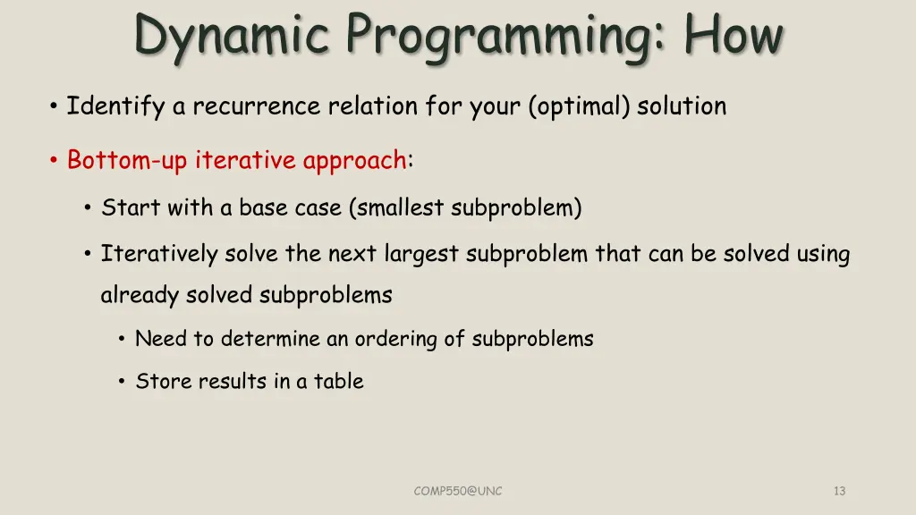 dynamic programming how 1