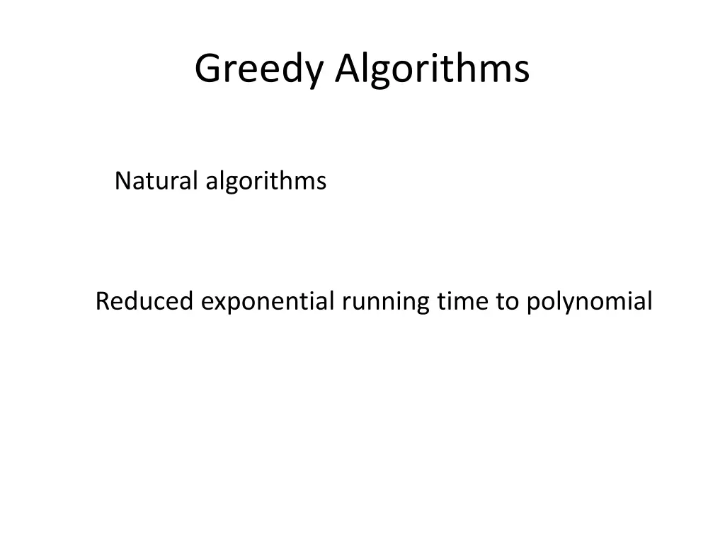 greedy algorithms