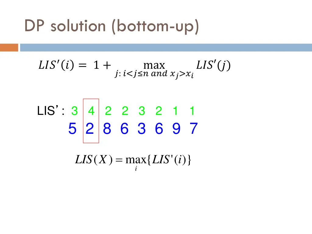 dp solution bottom up 11