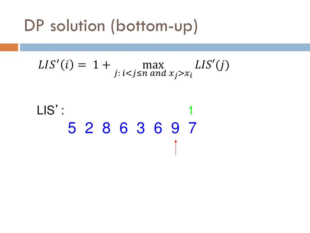dp solution bottom up 2