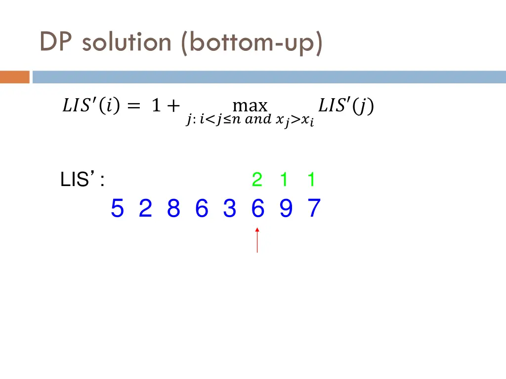 dp solution bottom up 5