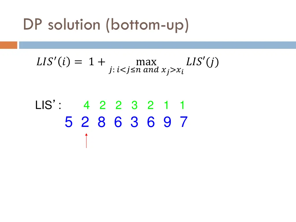 dp solution bottom up 9