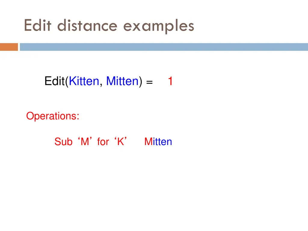 edit distance examples
