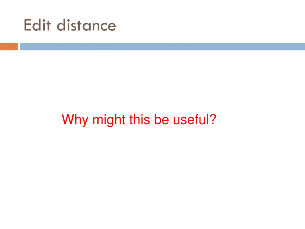 edit distance