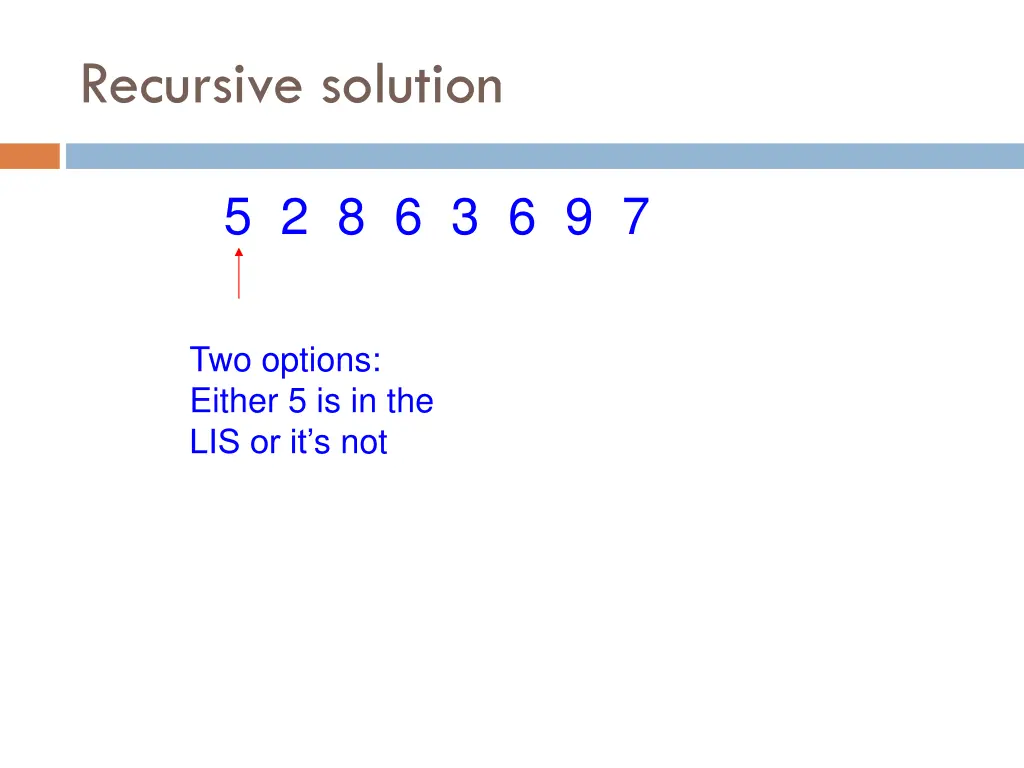 recursive solution 1